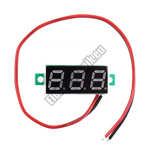 D009GR Mini digitális feszültségmérő zöld 3-30V (2 vezetékes)
