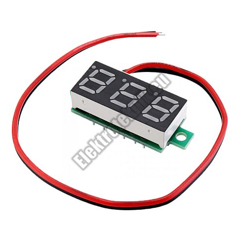 D009GR Mini digitális feszültségmérő zöld 3-30V (2 vezetékes)