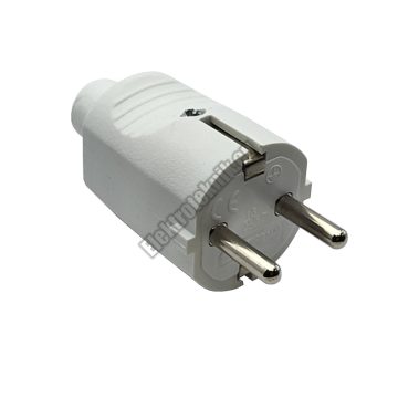 D8550-04W Földelt hálózati lengő dugó gumírozott 250V.