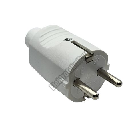 D8550-04W Földelt hálózati lengő dugó gumírozott 250V.