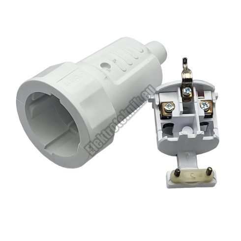 D8550-05W Földelt hálózati lengő aljzat gumírozott 250V.