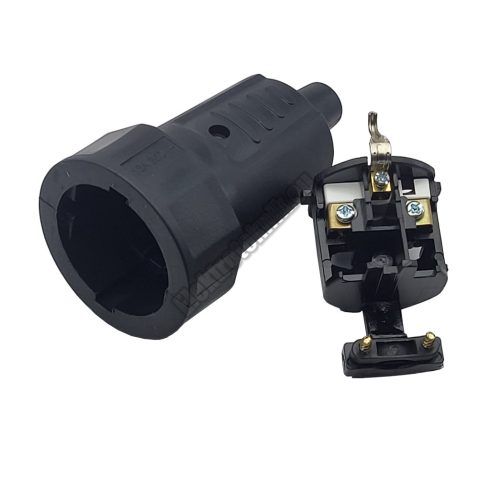 D8550-05 Földelt hálózati lengő aljzat gumírozott 250V.