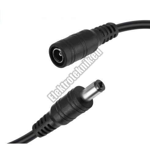 E018  DC  5,5/ 2,1 mm dugó-aljzat kábel kapcsolóval.
