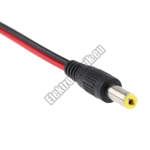 E096D 5,5/2,1mm DC dugóva szerelt kábel.