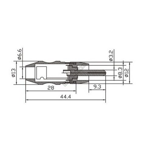 E109  RCA dugó Fekete-Piros.