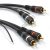 E136-5 RCA kábel 2RCA dugó - 2RCA dugó földelő szállal 5m.