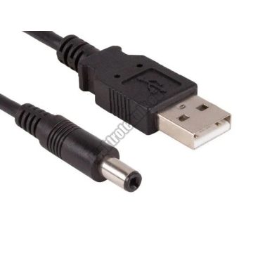 E141 USB 2.0 dugó-DC 5,5/2,1/11mm Dugóval szerelt kábel.