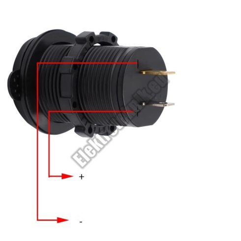 E158GR Beépíthető dupla USB aljzat 4.8A