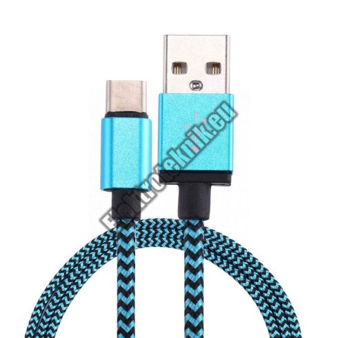 E251BL Harisnyázott USB-C kábel 