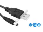 E260 USB 2.0 dugó-DC 5,5/2,1/11mm Dugóval szerelt kábel