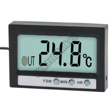   E267 Mini LCD vezetékes külső és belső hőmérő órával 