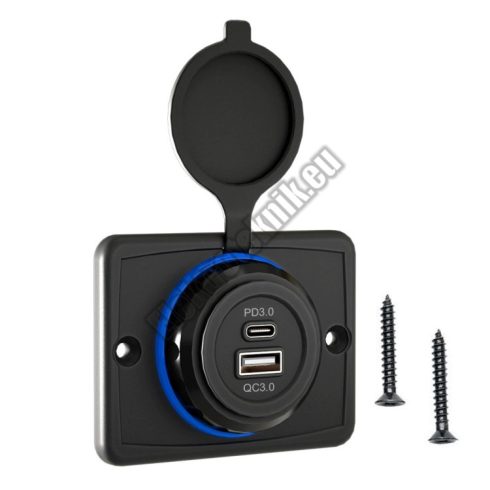 E318 Beépíthető dupla USB aljzat 