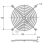 FG-120 Ventilátor védőrács 120x120 mm