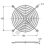 FG-120 Ventilátor védőrács 120x120 mm