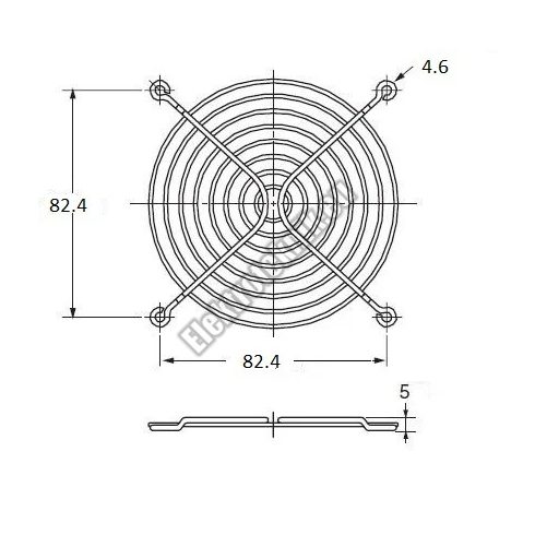 FG-92 Ventilátor védőrács 92x92 mm 