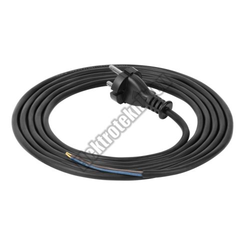 GT21530 Szerelhető flexo gumikábel dugvillával 2x1,5 mm²/3m