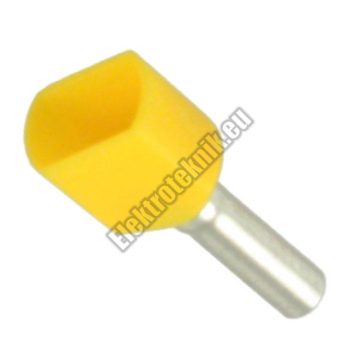 IK6014 Iker érvéghüvely 2x6mm² vezetékre L26,1