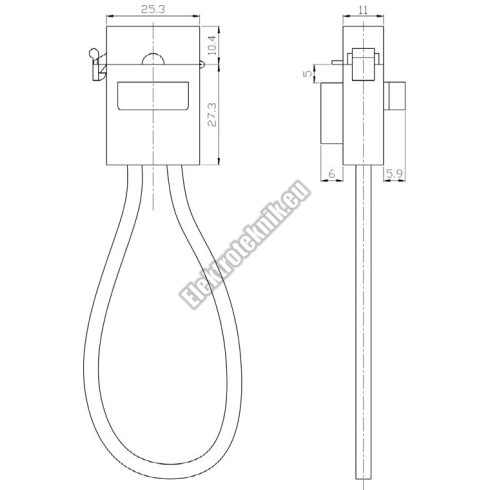L007 Közepes késes biztosíték tartó 