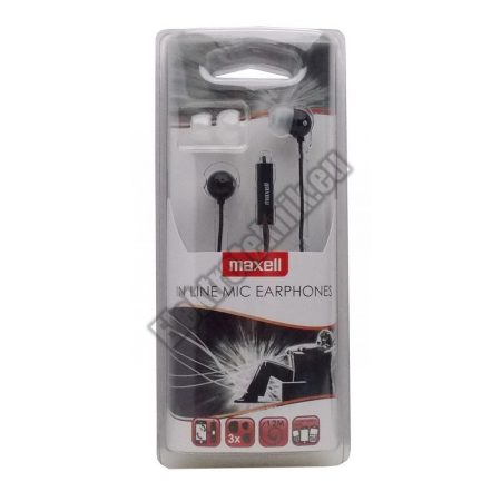 MAXEU-ECMIC-BK Maxell mikrofonos fülhallgató fekete