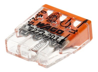 W2273-203 Vezeték összekötő 3pólusú 2x0.5-2.5mm2 