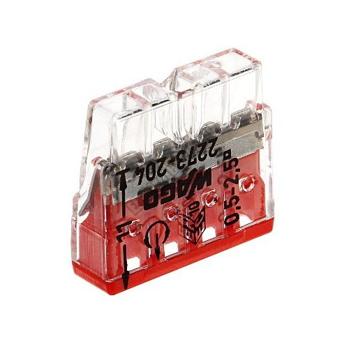 W2273-204 Vezeték összekötő 4pólusú 2x0.5-2.5mm2 