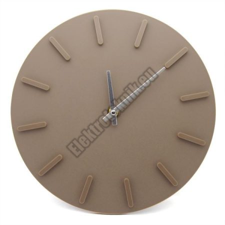 WELL-13-BR Minimalista Fali Óra, barna 