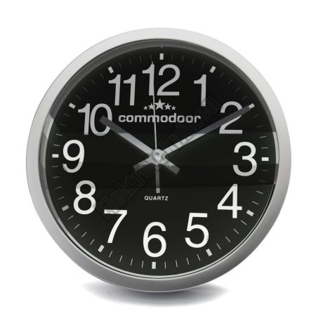 WELL-17-BK Számlapos Fali Óra, fekete